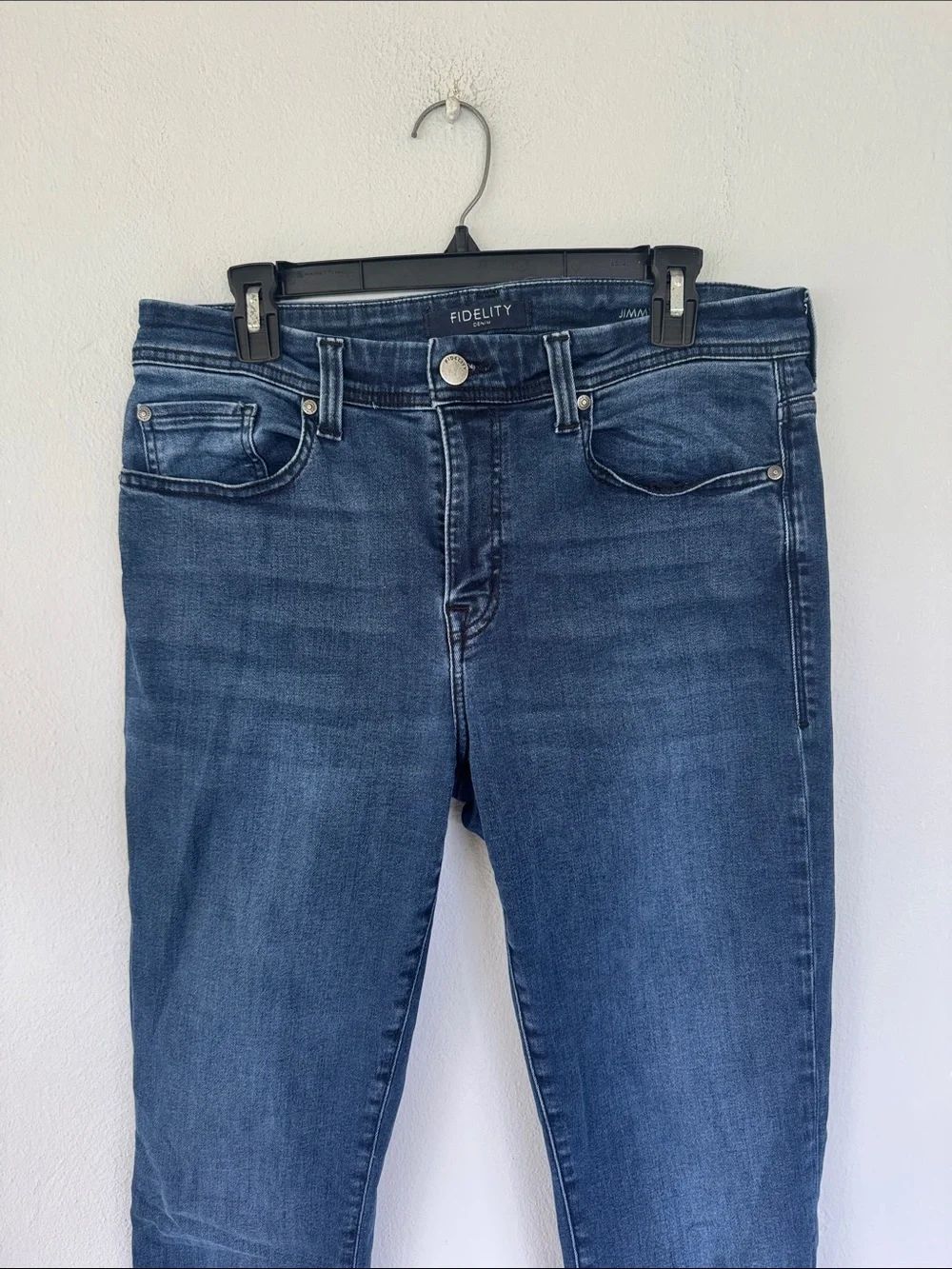 Fidelity Denim Jimmy Royalton dark wash cotton stretch slim fit jeans size 34